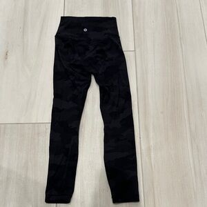 lululemon athletica Align Black Camo Leggings 25” size 0